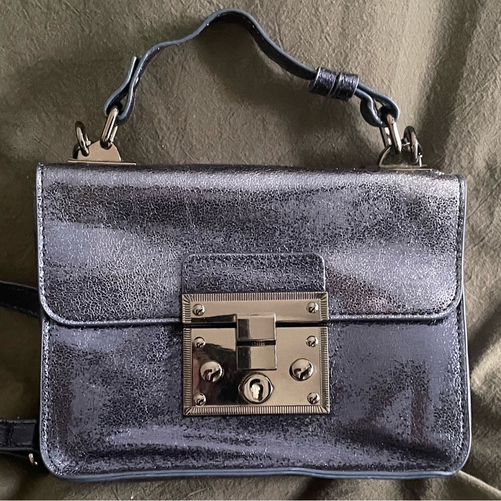 Steve madden metallic blue Crossbody